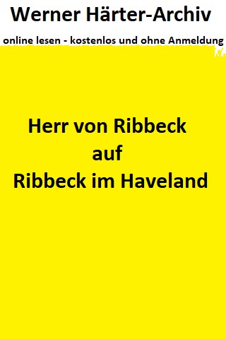 Herr von Ribbeck auf Ribbeck im Haveland